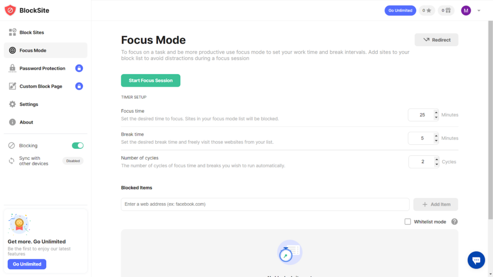 Focus Mode