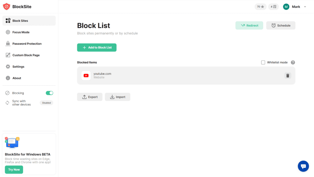 Block List